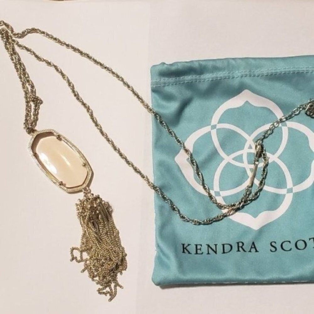 Kendra Scott necklace gold tone tassel